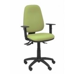 Silla Piqueras Y Crespo Sierra S Brazos Regulables Mecanismo Asincro Base Poliamida Negra Regulable En Altura Asiento Y Respaldo Tapizado Bali Verde Oliva