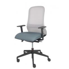Silla Piqueras Y Crespo Souly Brazos 2D Regulables Mecanismo Sincro Con Traslack Refuerzo Lumbar Ajustable Respaldo Malla Gris Y Asiento Tapizado Bondai Gris