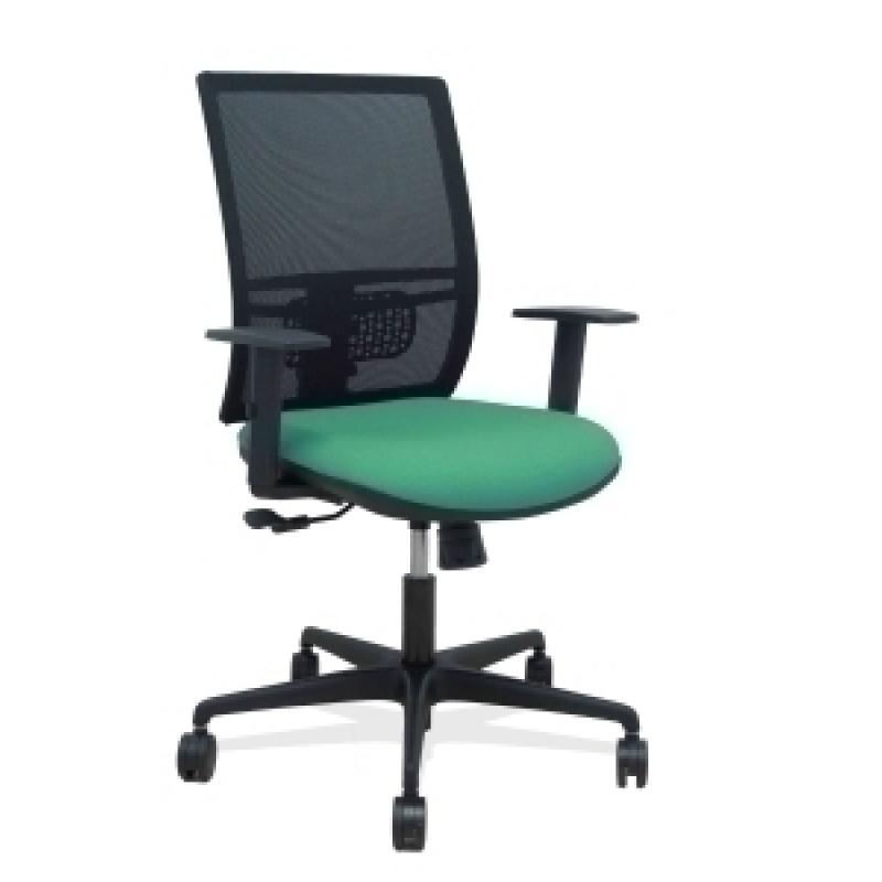 silla-piqueras-y-crespo-yunquera-brazos-regulable-ergonomica-mecanismo-sincro-respaldo-malla-negra-asiento-tapizado-bali-verde-esmeralda