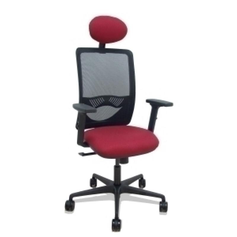 silla-piqueras-y-crespo-zulema-brazos-2d-y-apoyo-lumbar-regulables-cabecero-fijo-mecanismo-sincro-ruedas-nylon-de-65-respaldo-de-malla-negra-y-asiento-tapizado-bali-granate