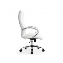 Silla Q-CONNECT direccion vero na simil piel base metalica alt max 1210 anc 650 prof 730 mm ruedas premium color blanco