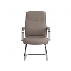 Silla Q-CONNECT escritorio mod ena simil piel base metalica alt max 1050 anc 630 prof 650 color gris