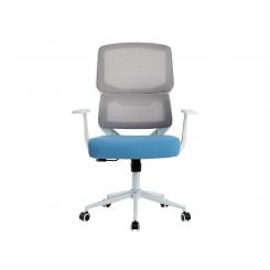 Silla Q-CONNECT oficina lucca malla base metalica alt max 1090 anc 700 prof 650 ruedas premium color blanco gris azul