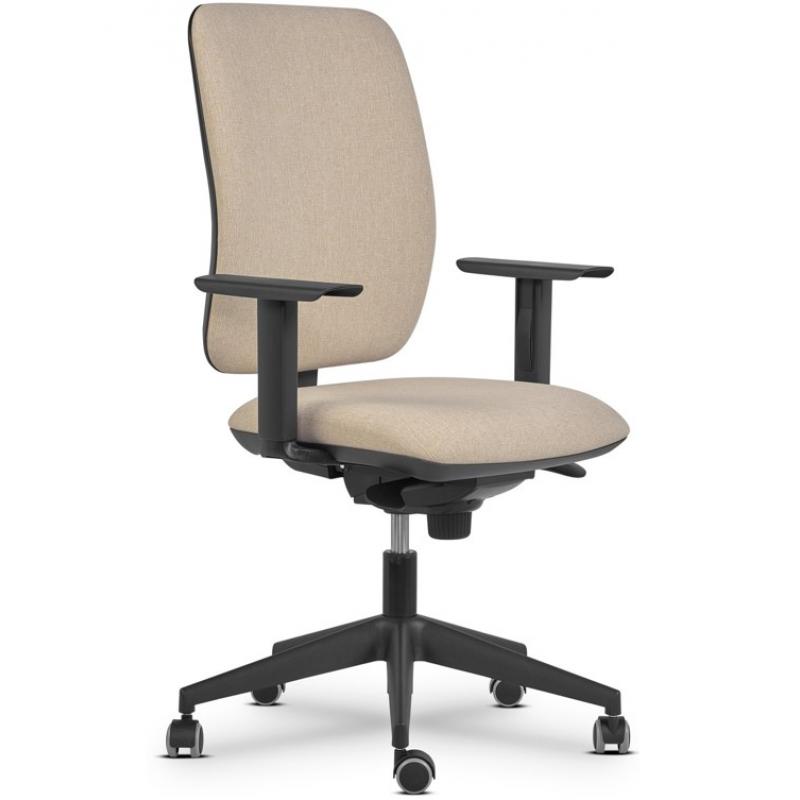 Silla ZELDA 1 Sincron c/brazos regulables Tapizado negro