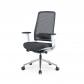 Sillas operativa profesional VANU-W estructura color blanco tapizado negro sincro 5 pos. brazos 4D