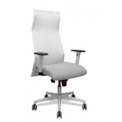 Sillon Piqueras Y Crespo Sahuco Direccion Uso Intensivo (8H) Brazos Blancos Regulables Mecanismo Sincro Respaldo Malla Blanca Transpirable Y Asiento Tapizado Bali Gris Claro