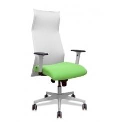 Sillon Piqueras Y Crespo Sahuco Direccion Uso Intensivo (8H) Brazos Blancos Regulables Mecanismo Sincro Respaldo Malla Blanca Transpirable Y Asiento Tapizado Bali Pistacho
