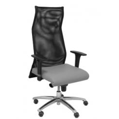 Sillon Piqueras Y Crespo Sahuco Direccion Uso Intensivo (8H) Brazos Regulables Mecanismo Sincro Respaldo Malla Transpirable Negro Y Asiento Tapizado Similpiel Gris
