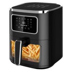 SILVER Dublin IP501AP Sencillo 5 L Independiente 1450 W Freidora de aire caliente Negro, Acero inoxidable