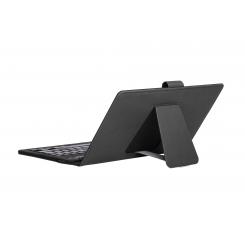SilverHT Funda Universal Wave 9-11 Black con teclado Micro USB / C