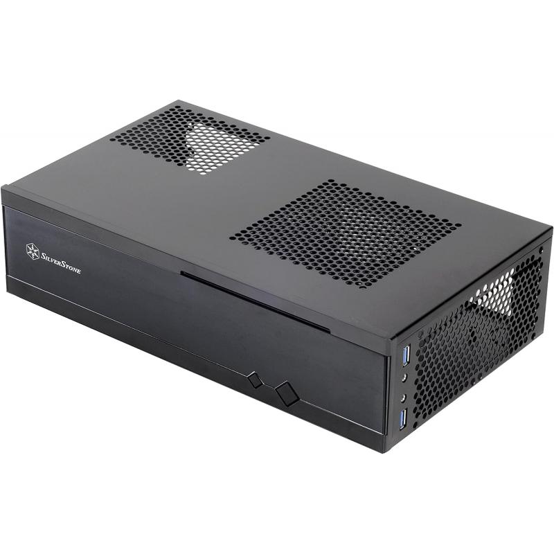 SilverStone Carcasa de Ordenador silenciosa Milo Slim HTPC Mini-ITX Negro