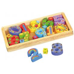 SMART Caja Con Numeros De Madera Decorados 16U