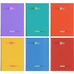 SMART Cuaderno espiral Tapa Blanda 80H 60G Fº Pauta 2,5