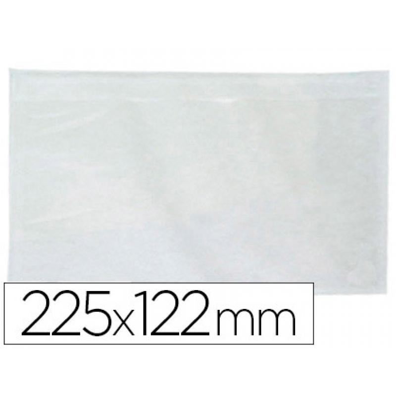 sobre-autoadhesivo-q-connect-portadocumentos-225x122-mm-ventana-transparente-paquete-de-100-unidades