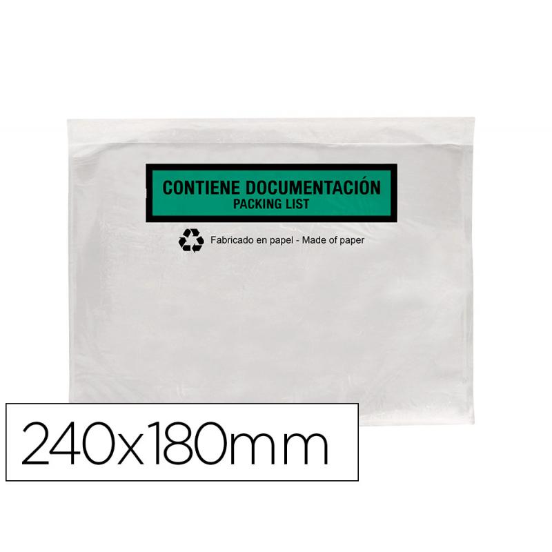 sobre-autoadhesivo-q-connect-portadocumentos-multilingue-240x180-mm-sin-ventana-100-papel-paquete-de-100-unidades