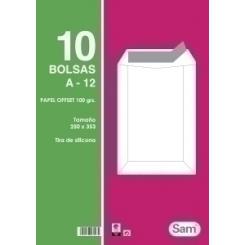 Sobre-Bolsa Sam 250X353 Blanco 100G (Silicona) Paquete De 10