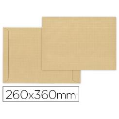 Sobre LIDERPAPEL bolsa armado kraft envio seguridad 260x360 mm solapa tira de silicona 120 gr caja de 100 unidades