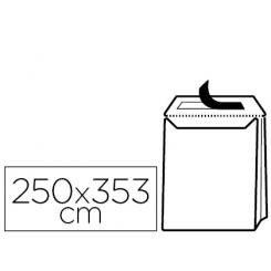 Sobre LIDERPAPEL bolsa fuelle kraft 250x353x30 mm solapa tira de silicona papel 120gr cajade 50 unidades