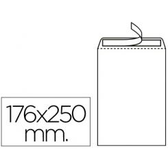 Sobre LIDERPAPEL bolsa n.15 blanco b5 176x250 mm tira de silicona caja de 500 unidades