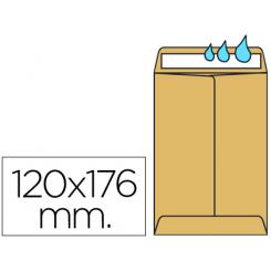 Sobre LIDERPAPEL bolsa n.2 kraft salarios 120x170 mm tira de silicona caja de 1000 unidades