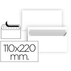 Sobre LIDERPAPEL n 2 blanco DIN americano 110x220 mm tira de silicona paquete de 25 unidades