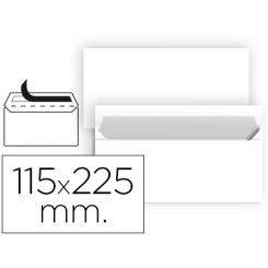 Sobre LIDERPAPEL n 5 blanco americano 115x225 mm tira de silicona paquete de 25 unidades