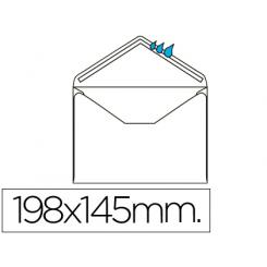 Sobre LIDERPAPEL n.10 blanco oficio prolongado 145x200mm engomado solapa de pico caja de 500 unidades