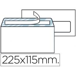 Sobre LIDERPAPEL n.4 blanco americano ventana derecha 115x225mm tira silicona open system caja de 500 unidades