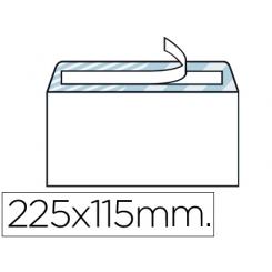 Sobre LIDERPAPEL n.5 blanco americano 115x225mm tira de silicona open system caja de 500 unidades