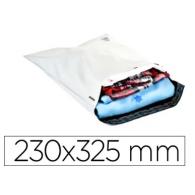 Sobre Q-CONNECT de plástico Bolsa Para Envios 100% Recicladas c/autocierre color Blanco 230X325 mm