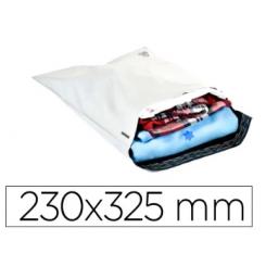 Sobre Q-CONNECT de plástico Bolsa Para Envios 100% Recicladas c/autocierre color Blanco 230X325 mm