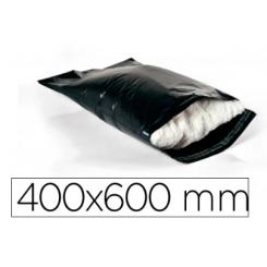 Sobre Q-CONNECT de plástico Bolsa Para Envios 100% Recicladas c/autocierre color Negro 400X600 mm