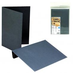 Sobre+Tarjeta Plus 114*162 Metalizado gris 3 Uds