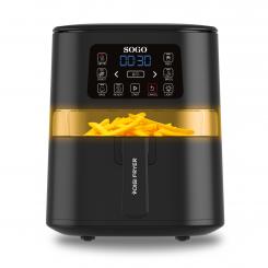 Sogo FRE-SS-10820 freidora Sencillo 4 L Independiente 1600 W Freidora de aire caliente Negro