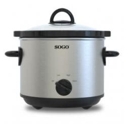Sogo OLL-SS-10705 olla de cocción lenta 3 L 170 W Negro, Acero inoxidable