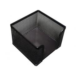 Soporte Taco De Papel Q-CONNECT Metalico Rejilla Negro 95X95X80 mm