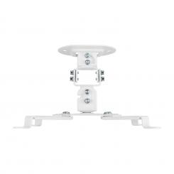 AISENS Soporte Universal Giratorio, Inclinable de Techo para Proyector 13.5Kg, Blanco