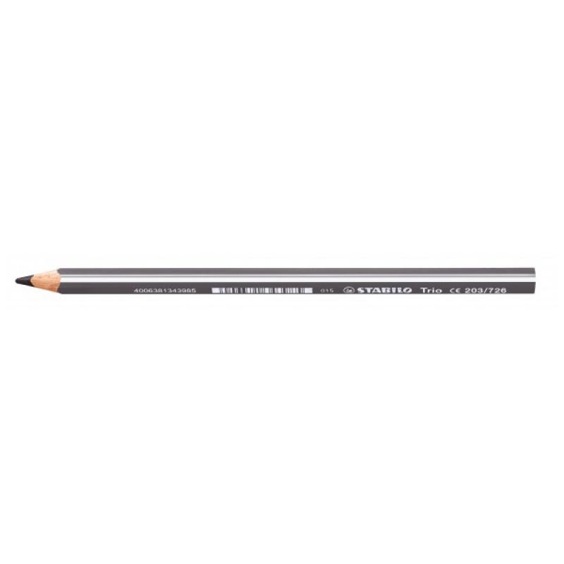 STABILO LÁPIZ DE COLOR TRIO GRUESO GRIS ESTUCHE DE 12U