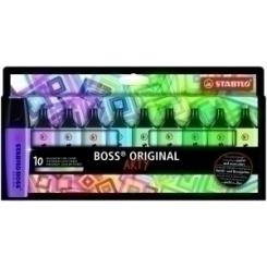 STABILO Rotulador Fluorescente Boss Arty Line Frios estuche 10 uds colores surtidos