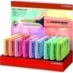 STABILO Rotulador Fluorescente Boss 70  Pastel Expositor 45