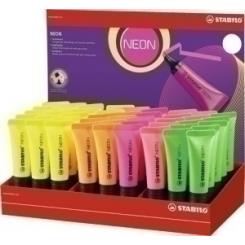 STABILO Rotulador Fluor Neon 72  Expositor 45