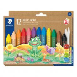 STAEDTLER CERAS NORIS JUNIOR EXTRA GRUESO COLORES SURTIDOS - ESTUCHE 12 UN