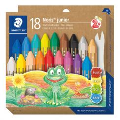 STAEDTLER CERAS NORIS JUNIOR EXTRA GRUESO COLORES SURTIDOS -ESTUCHE 18 UD
