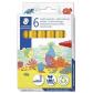 STAEDTLER Estuche con 6 marcadores escolares JUMBO 3,0mm color amarillo