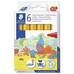 STAEDTLER Estuche con 6 marcadores escolares JUMBO 3,0mm color amarillo