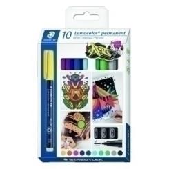 STAEDTLER Rotulador Lumocolor 317 M caja 10 uds colores surtidos