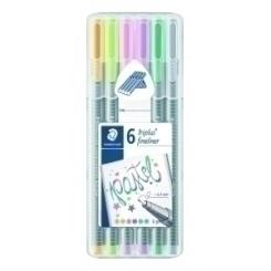 STAEDTLER Rotulador Triplus Fl 334 Past Estuche 6 uds colores surtidos