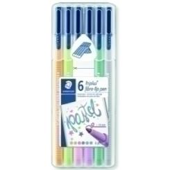 STAEDTLER Rotulador Triplus Pastel 323 Estuche 5 uds colores surtidos