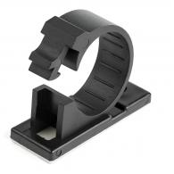 StarTech.com 100 Clips de Gestión de Cableado Adhesivos - Negro - Organizador de Cableado para Escritorios/Oficinas - Mordaza de Nylon Autoadhesiva con Clasificación contra Fuego UL/94V-2