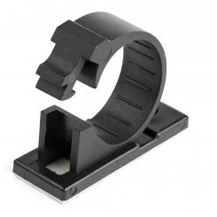 StarTech.com 100 Clips de Gestión de Cableado Adhesivos - Negro - Organizador de Cableado para Escritorios/Oficinas - Mordaza de Nylon Autoadhesiva con Clasificación contra Fuego UL/94V-2